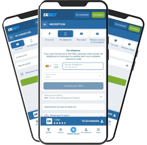 Premiers pas pour ouvrir un compte 1xbet